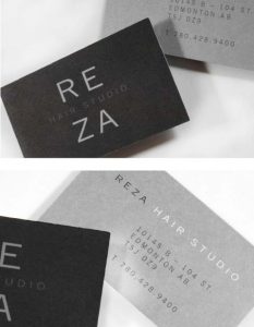 Reza Hair Studio Business Card Design